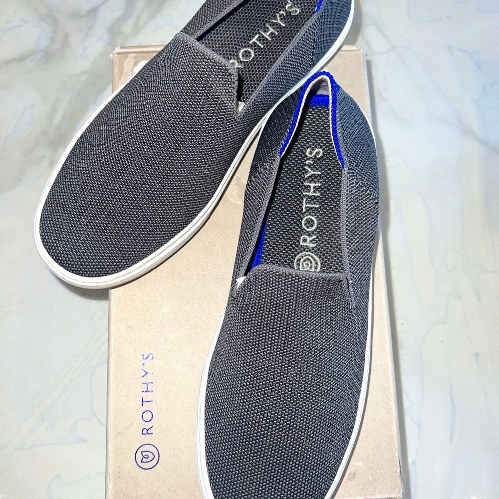 Rothy’s slip on shoes size us 7 Steel Grey spring summer comfortable